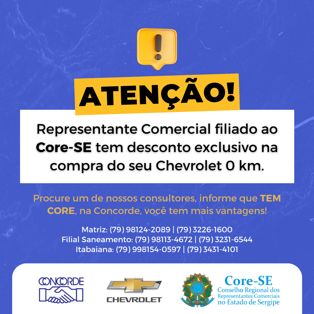 Desconto na compra de automóveis para Representantes Comerciais