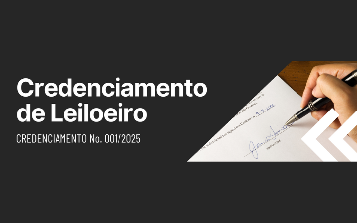 Credenciamento de Leiloeiro Edital 001 de 2025
